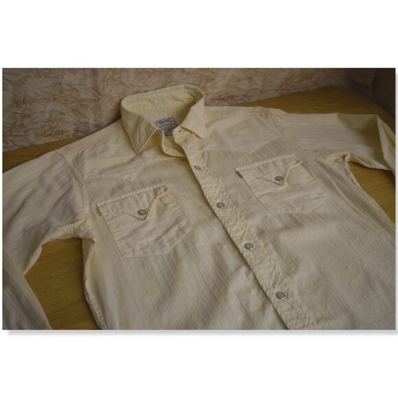 VTG 1950s H Bar C Ranchwear Long Tail Pearl Snap Mens Shirt Western Cowboycore - Picture 3 of 11